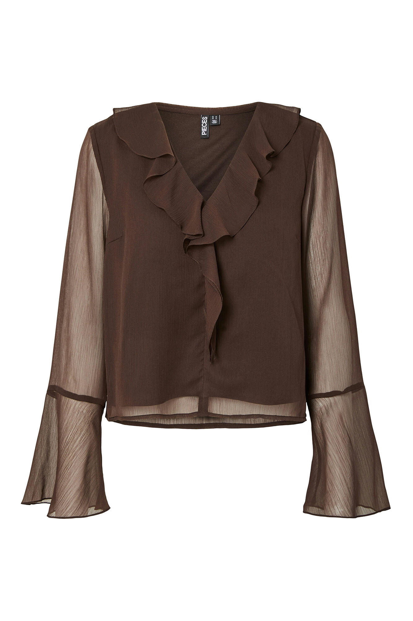 Pieces Lang&auml;rmelige Bluse