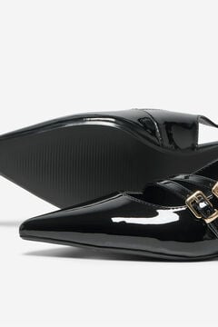 Only Sapato com fivela de salto gatinho