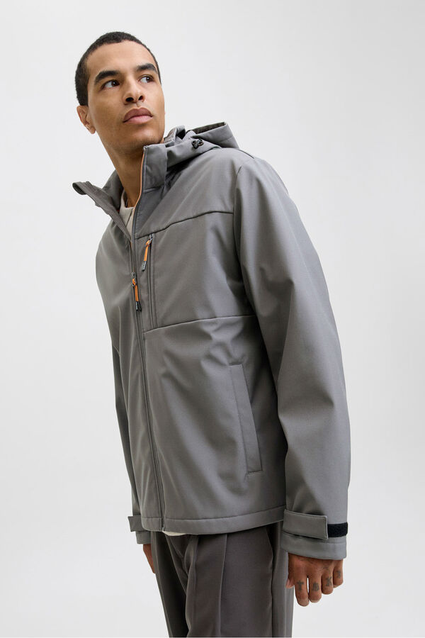 Jack & Jones Chaqueta informal impermeable gris