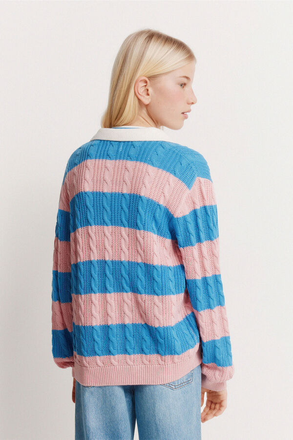 Springfield Kids Jersey polo rayas ni&ntilde;a rosa