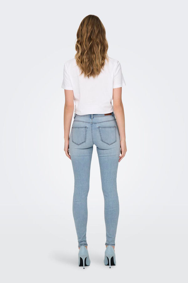 Only Röhrenjeans mit mittelhoher Taille azul