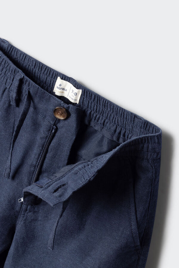 Springfield Kids Dečije lanene pantalone Plava