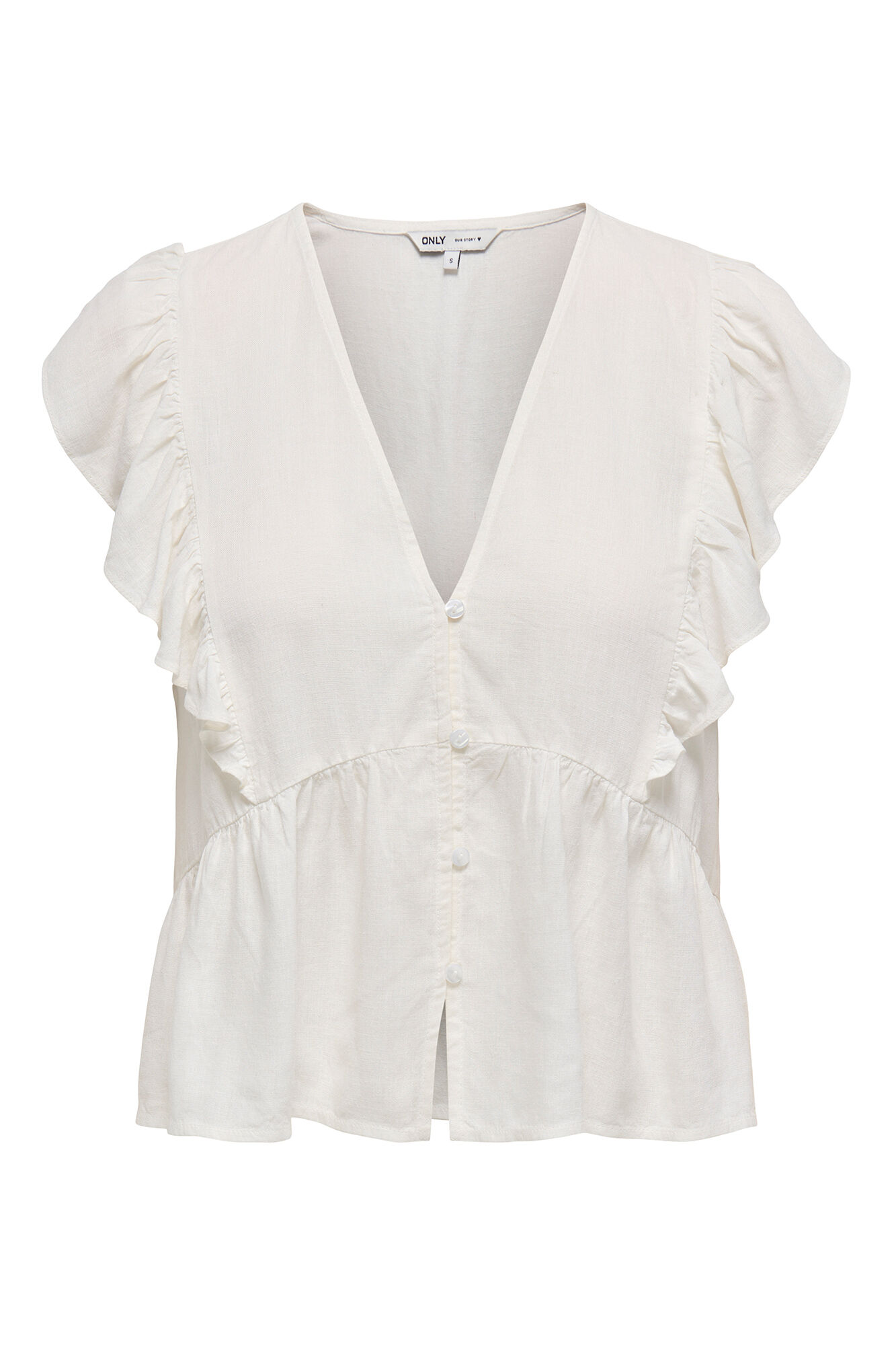 Only Blusa de linho com regular fit