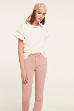 Springfield Slim fit cropped coloured trousers purple