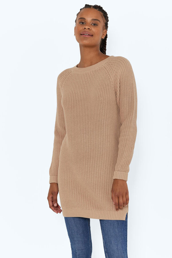 Springfield Jersey-knit dress brown