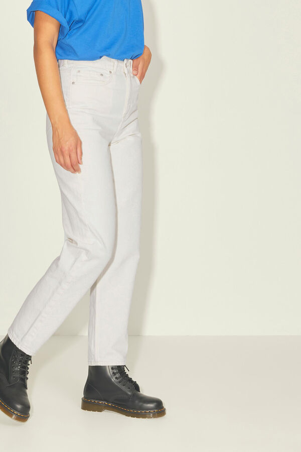 Springfield Jeans mom fit blanco blanco