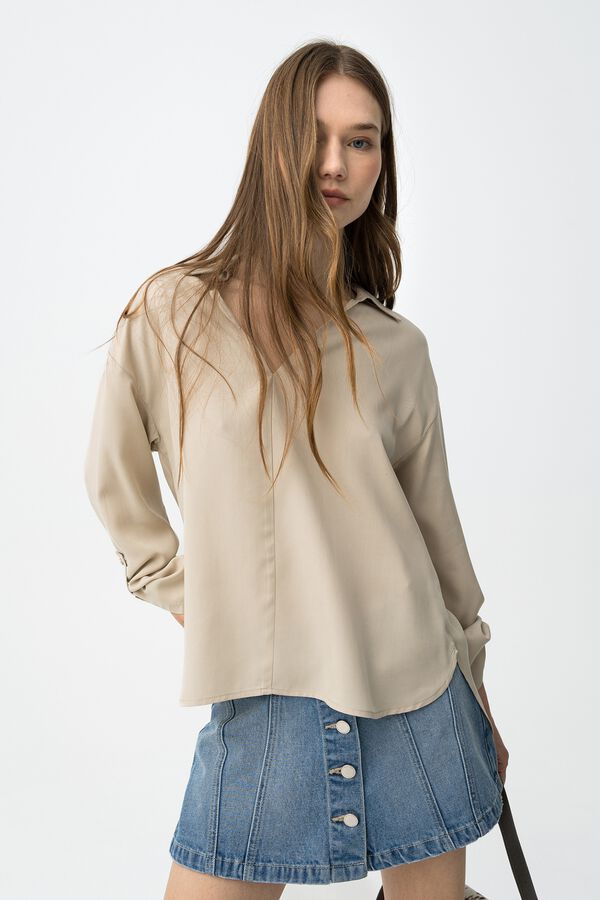 Tiffosi Long-sleeved blouse nude