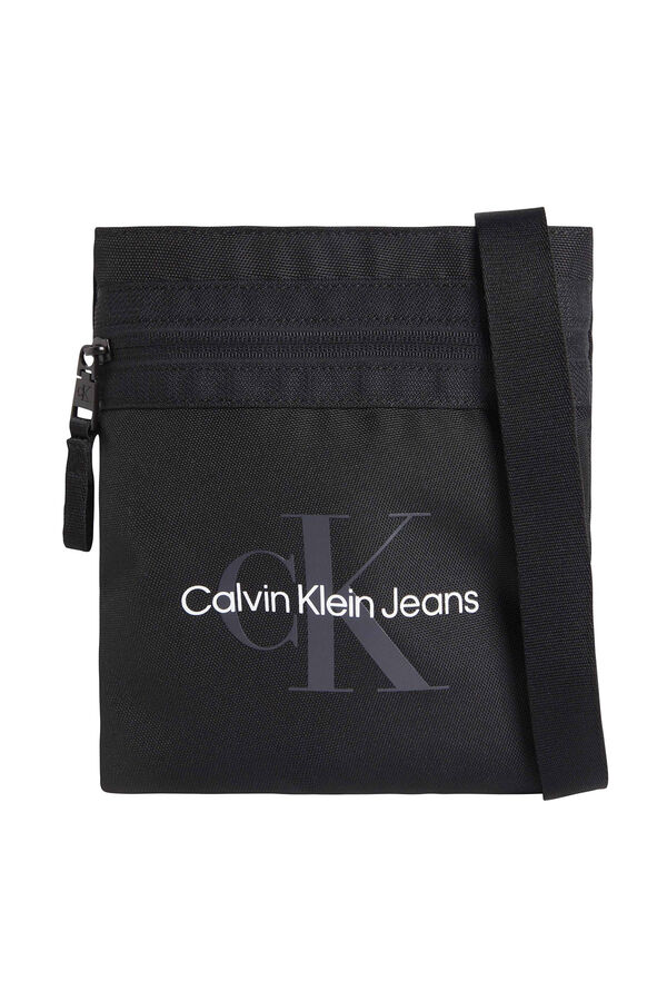 Springfield Flache Umhängetasche für Herren Calvin Klein Jeans Essential schwarz