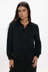 JDY Hemd lange fließende Ärmel Schwarz