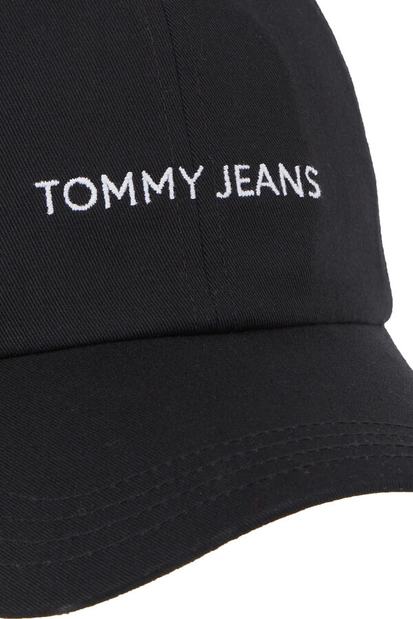 Springfield Gorra de algodón orgánico Tommy Jeans con logo negro