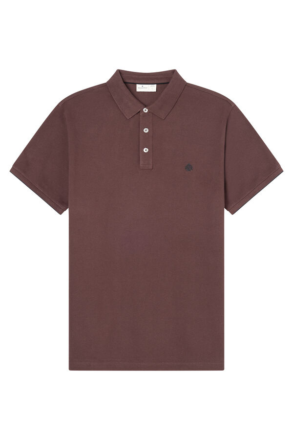 Springfield Pike slim fit polo majica sa kontrastnim ranflama Bordo
