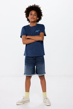 Springfield Boys' dark denim Bermuda shorts blue