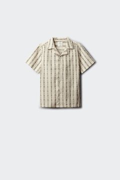 Springfield Kids Camisa de manga curta bordada &agrave;s riscas para menino