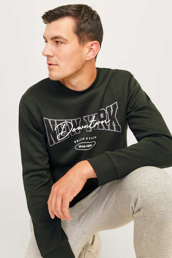 Springfield regular fit sweatshirt dark green