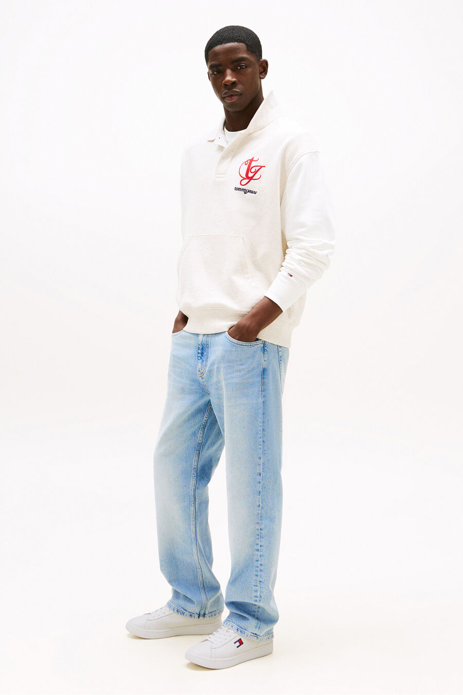 Zapatillas blancas con bandera de Tommy Jeans