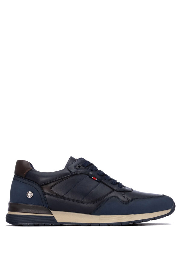 XTI Zapatilla casual cordones azul