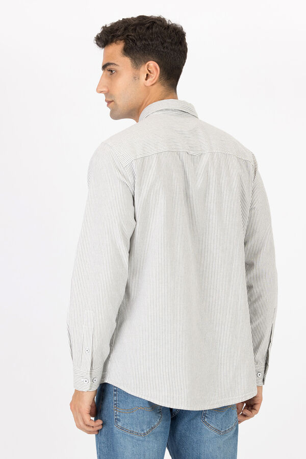 Tiffosi Camisa Regular Fit Oxford Rayas verde