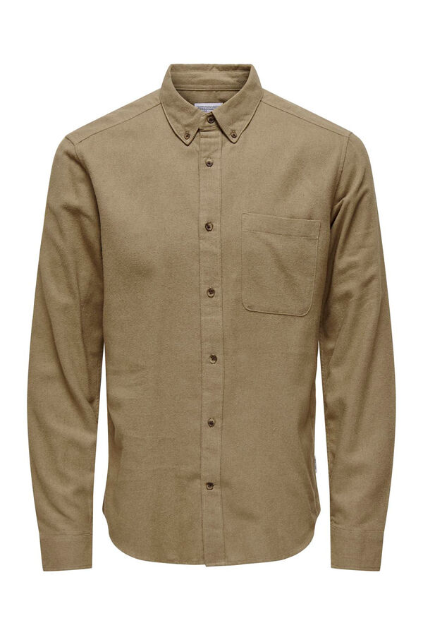 Only & Sons Camisa slim fit gris