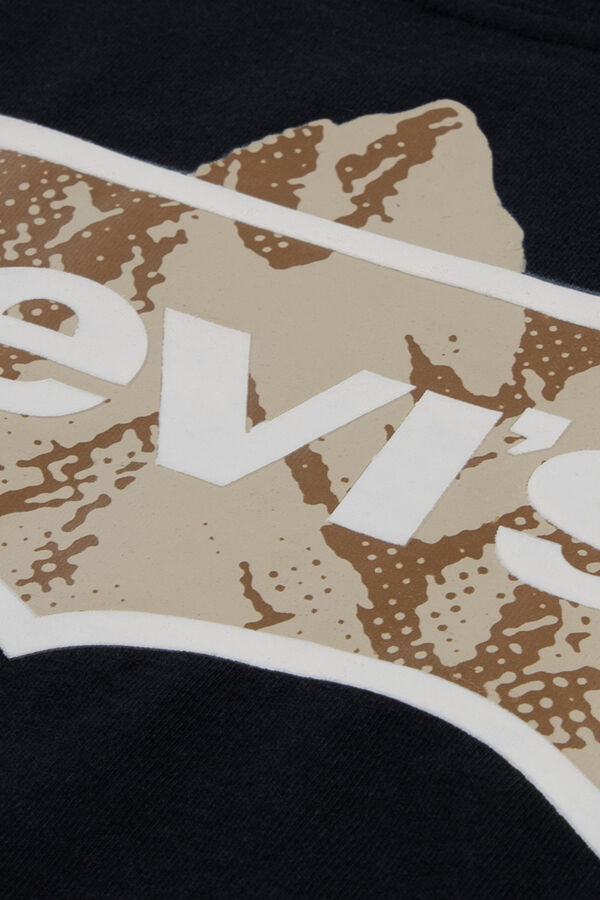 Levi's T-shirt logo manga curta preto
