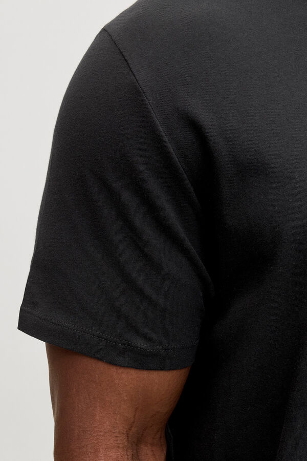 Jack & Jones PLUS T-shirt logo quadrado preto
