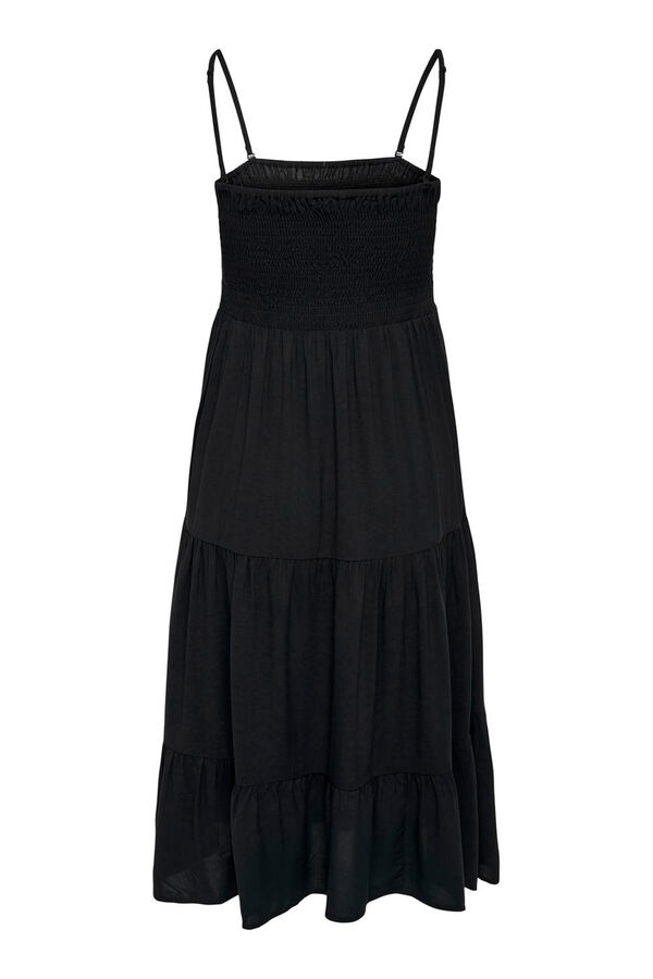 Only Vestido midi tirantes negro