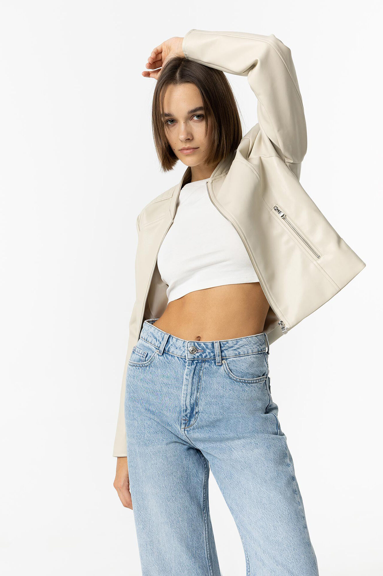 Tiffosi Casaco efeito pele