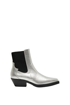Springfield Metallic cowboy ankle boots gray