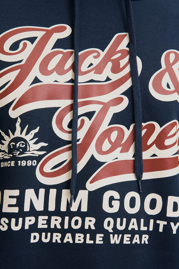 Jack & Jones PLUS Sudadera con capucha b&aacute;sica azul