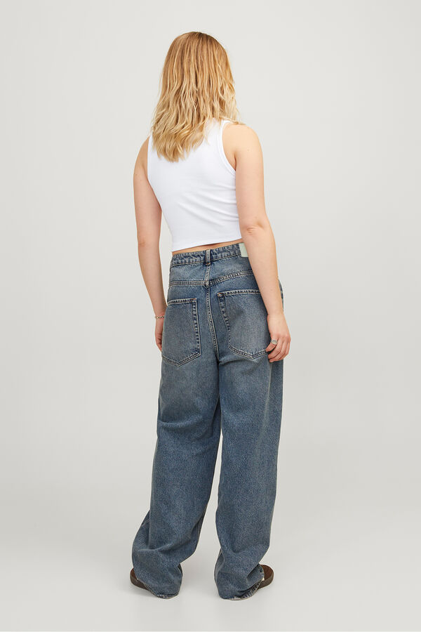 Jack & Jones Top com alças caneladas branco