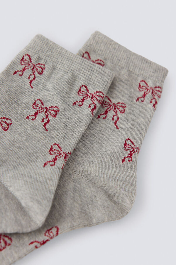 Springfield Basic bow socks grey