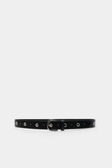 Springfield Metal eyelets belt black