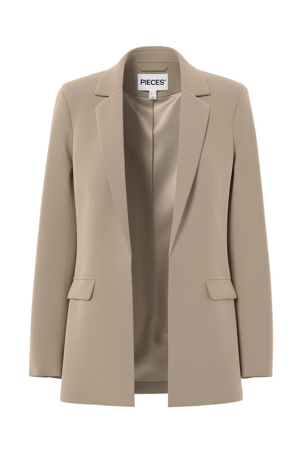Pieces Blazer oversize sin botones beige