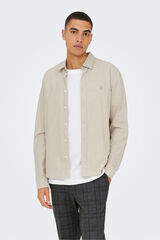 Only & Sons Lang&auml;rmeliges Hemd Grau