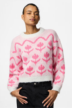 Pieces Floral print round neck sweater