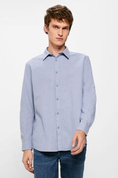 Springfield Textured shirt blue mix