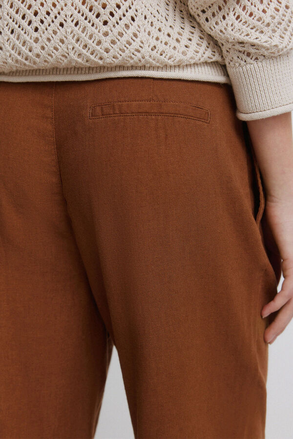 Springfield Linen trousers nude