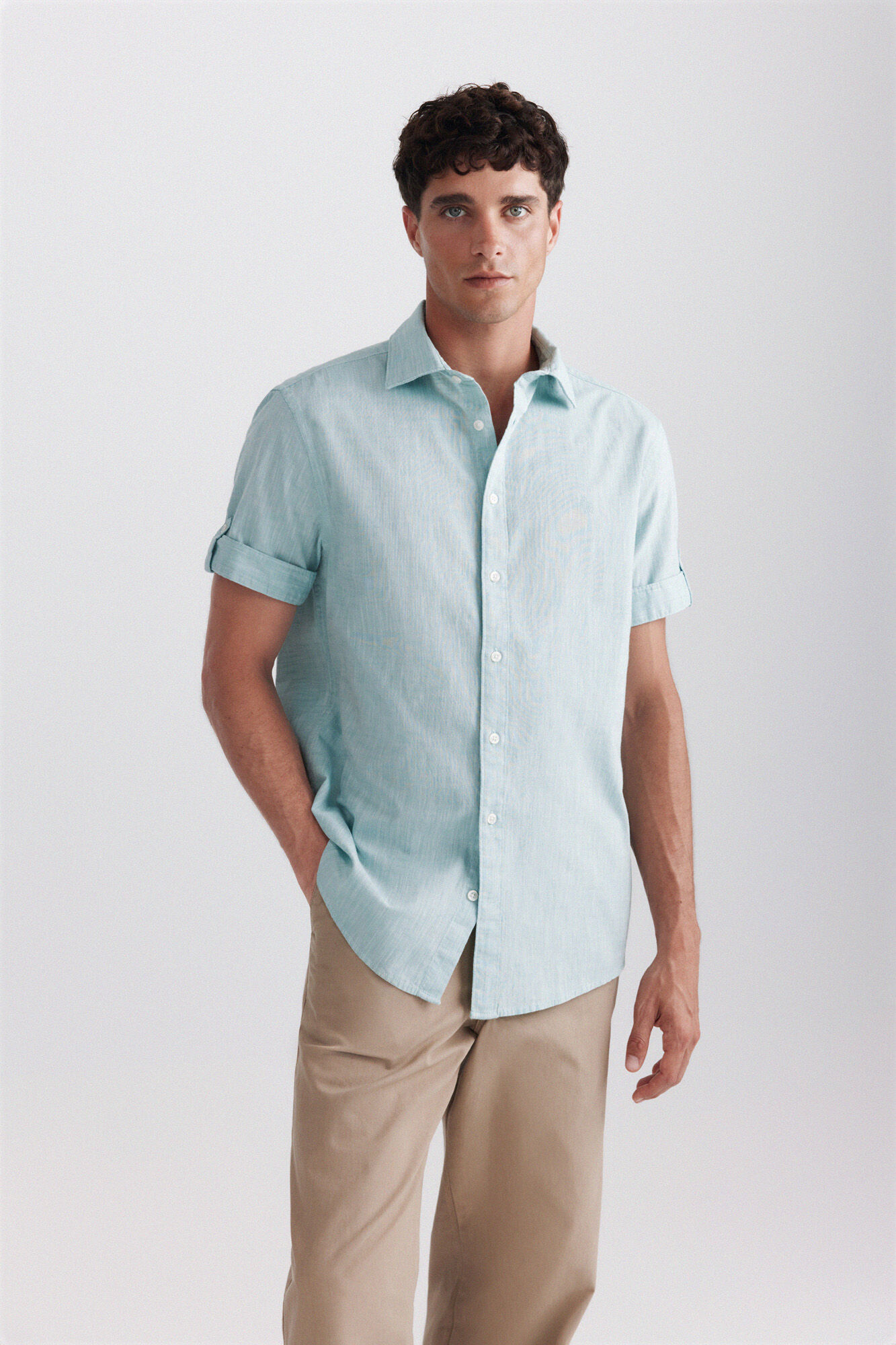 Springfield Short sleeve turn-up shirt