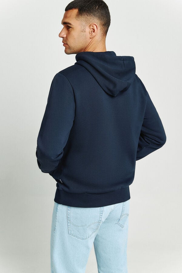 Jack & Jones Sudadera logo capucha azul