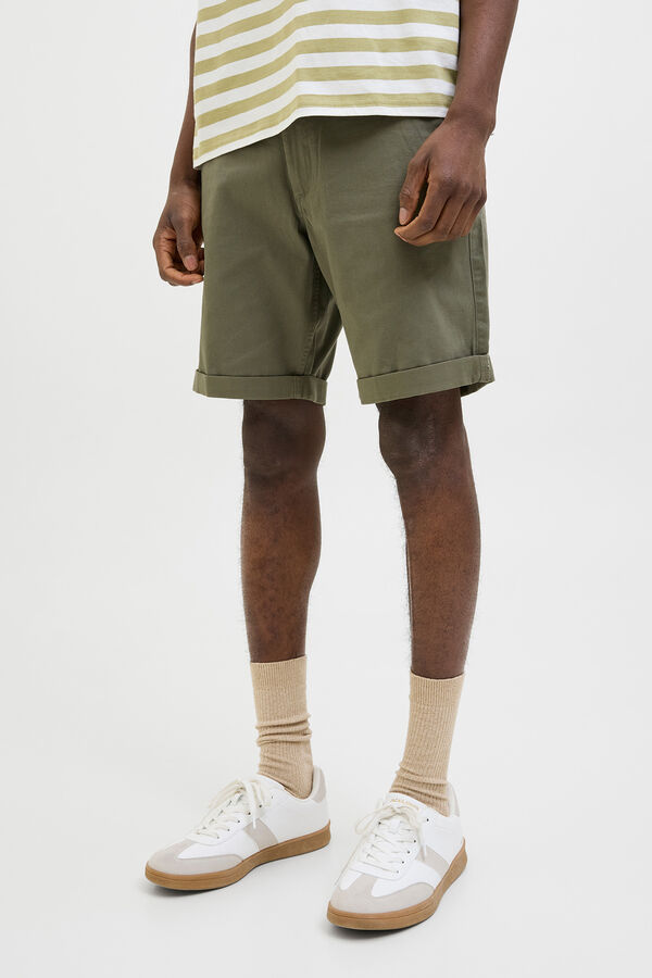Jack & Jones regular fit chinos style Bermuda shorts nude