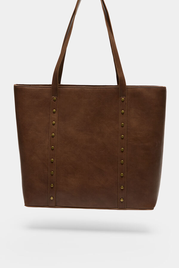 Springfield Studded shopper bag nude