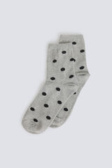 Springfield Meias compridas de bolinhas cinzento