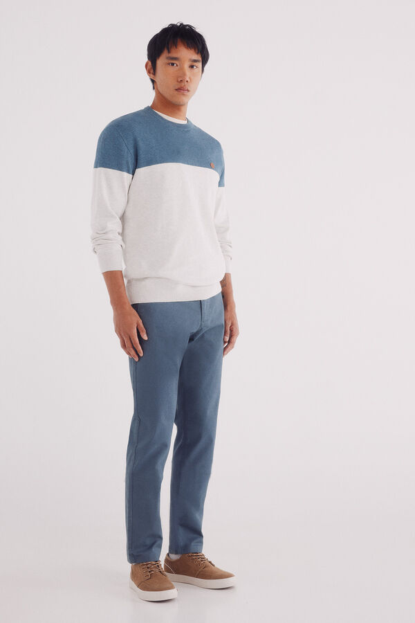 Springfield Basic color block jumper grey