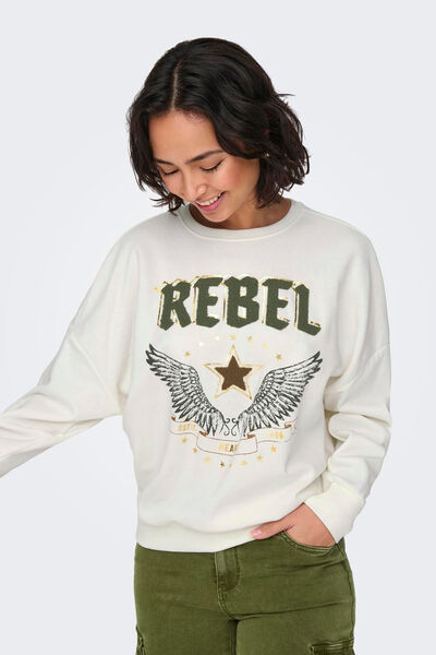 Springfield Sweatshirt with front drawing white