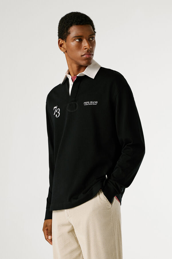 Pepe Jeans  Long-sleeved polo shirt black
