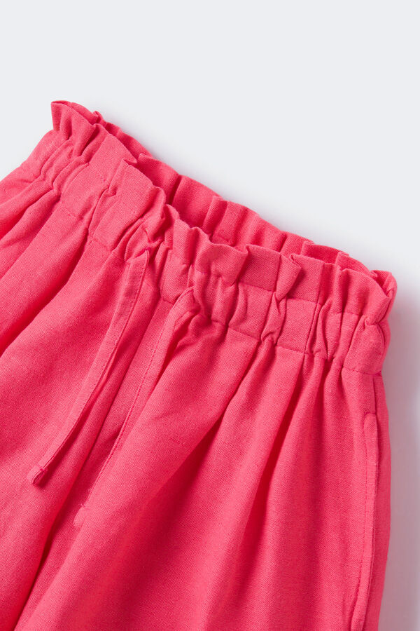 Springfield Girls' linen shorts pink