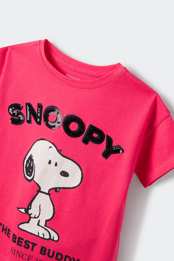 Springfield Camiseta Snoopy niña rosa