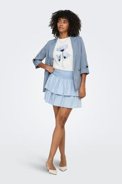 Only Falda corta volantes de tencel