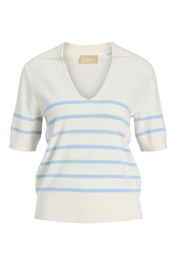 Jack & Jones Jersey-knit short sleeve polo shirt white