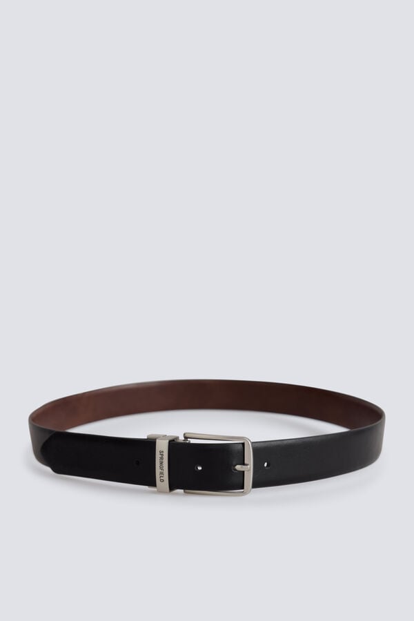 Springfield Reversible faux leather belt black