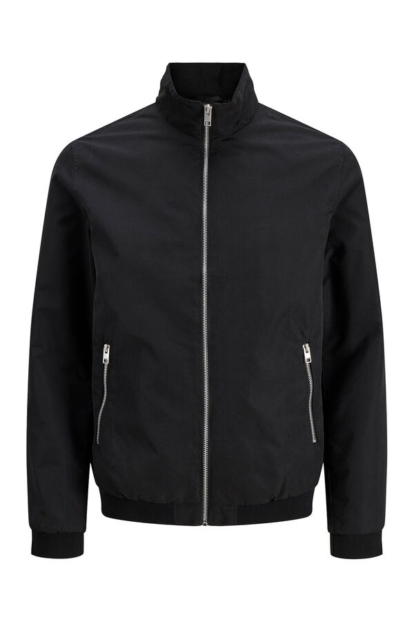 Jack & Jones Chaqueta bomber Harrington cuello alto negro